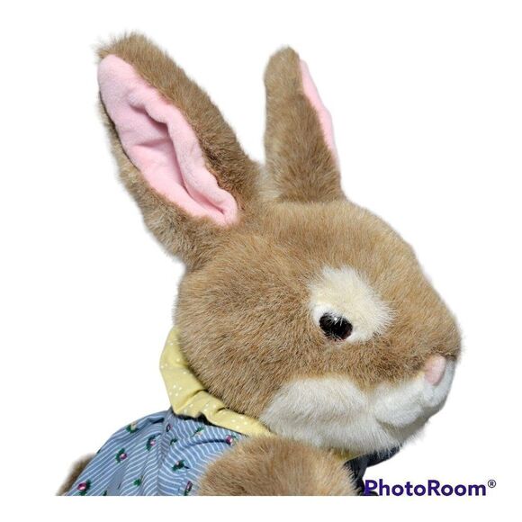 Commonwealth Easter Bunny Plush Rabbit Stuffed Animal Dress Outfit 15" Brown - Picture 5 of 12